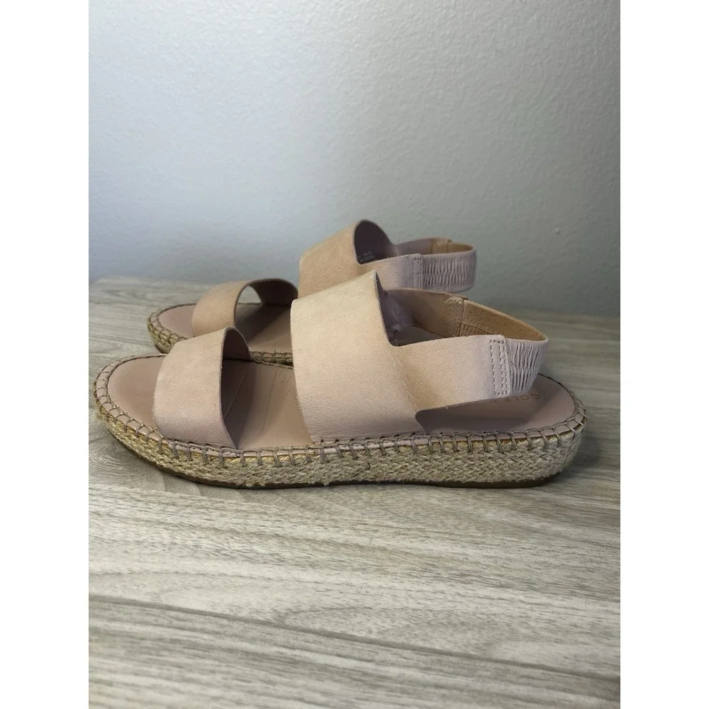 Cole Haan Grand OS Womens 7.5 B Blush Pink Leather Espadrille Sandals‎ W14654